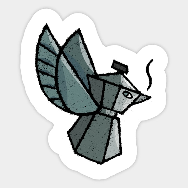 Bialetti Bird Sticker by Rime and Fish